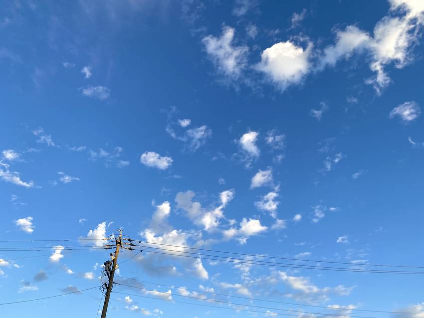 ほんと爽やかな サッパリした雲...