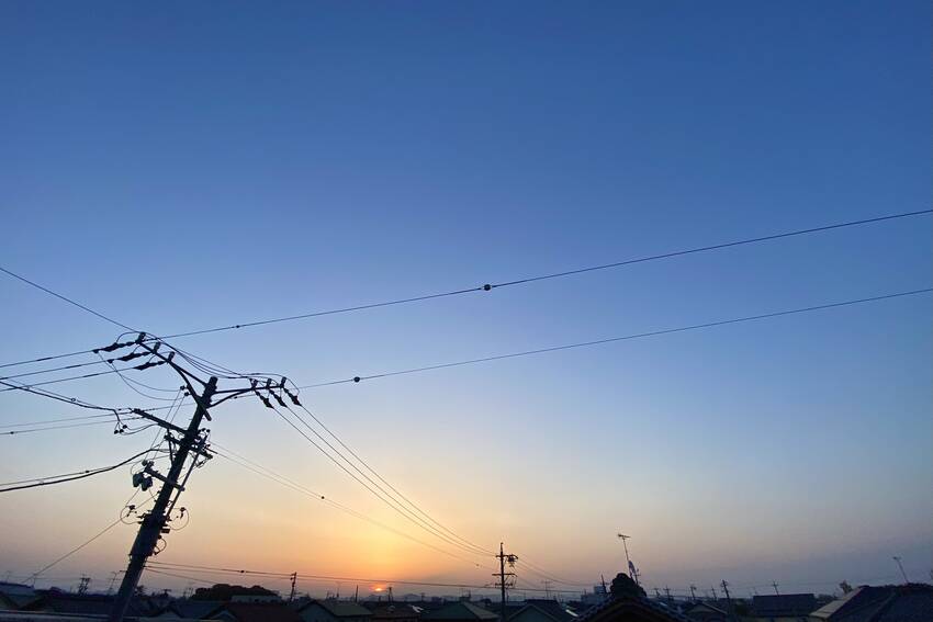 雲ひとつない素晴らしい朝です ...