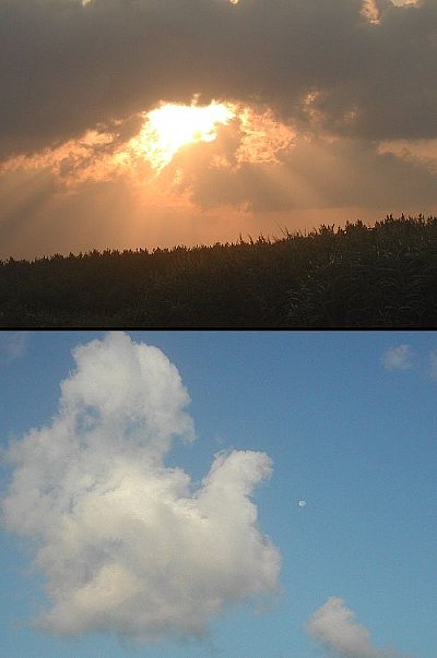 東の空と西の空