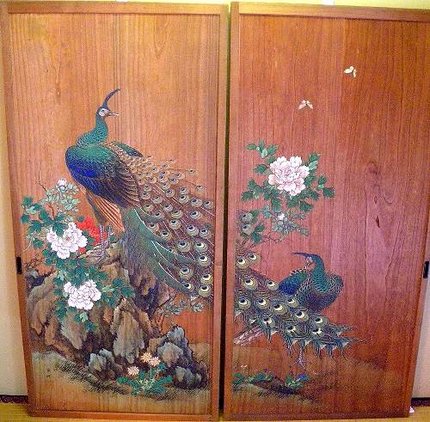 引き戸に描かれた　別邸-3