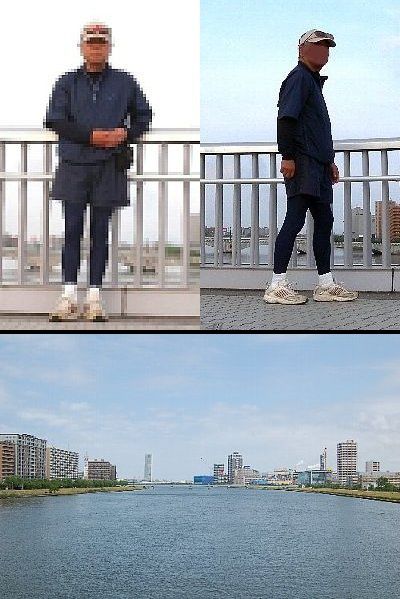 勇ましい格好で