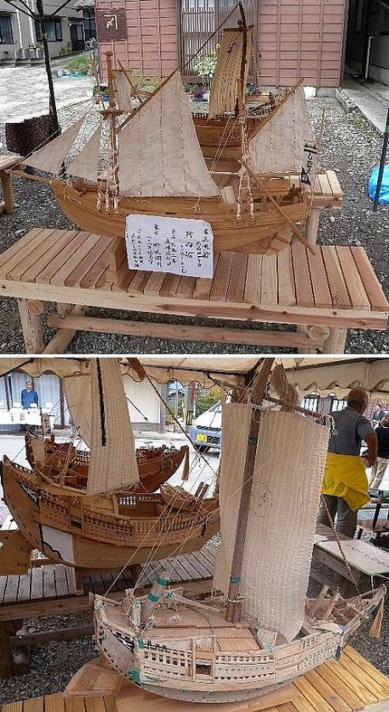 北前船の模型が