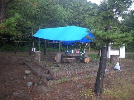地元の友人が張ってくれました