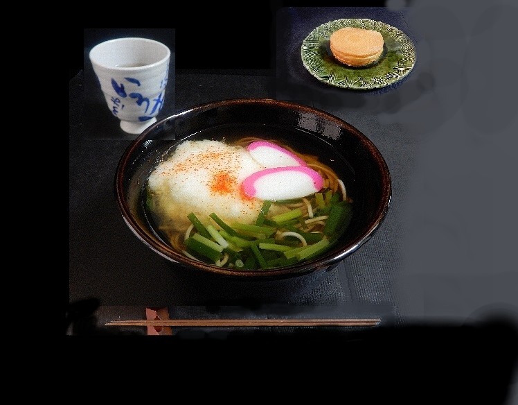 「山掛け　そば」　「今川焼き」