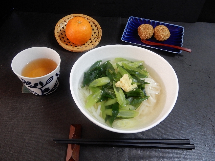 「おろし生姜＋九条ネギ　うどん...