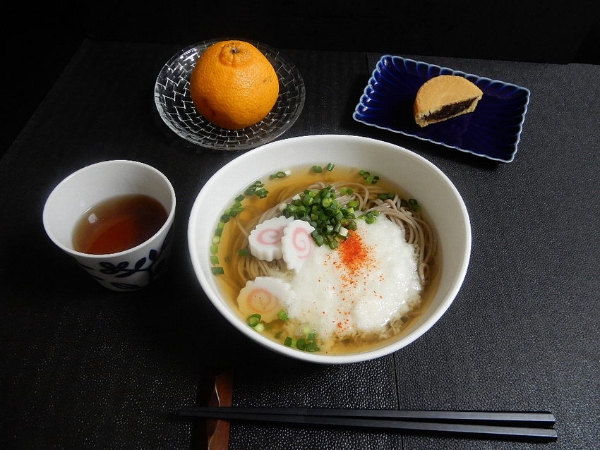 「山掛け　そば」　「今川焼き　...