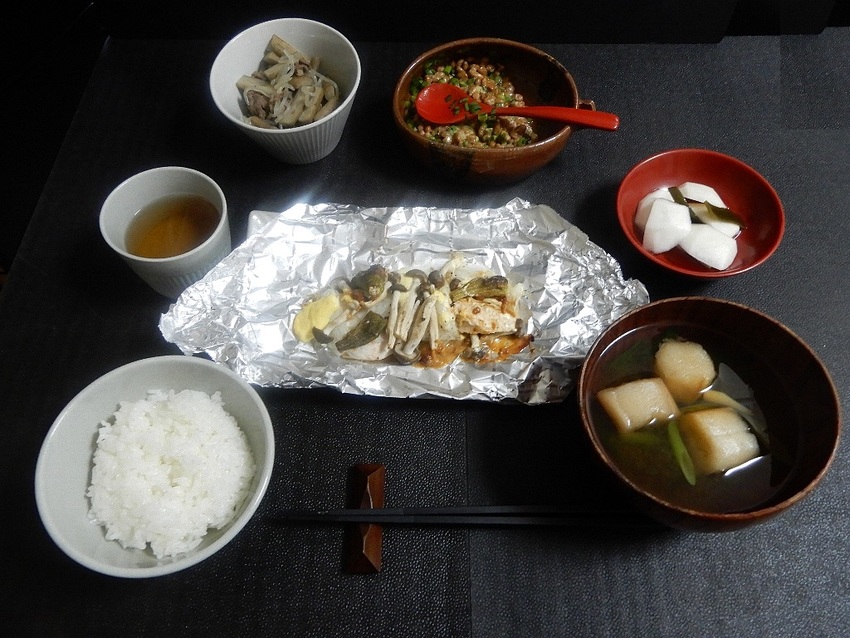 魚料理「鱒のホイル焼き」　　煮...