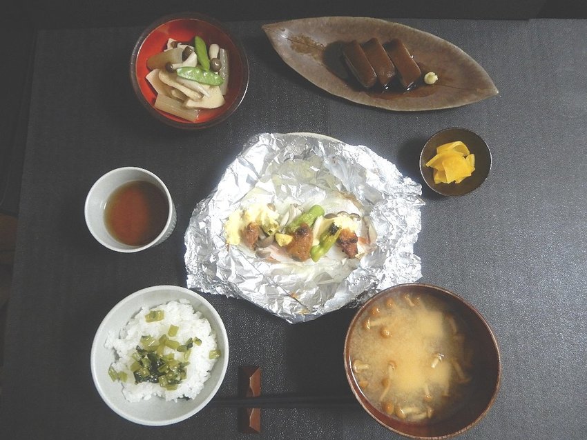 「鮭のホイル焼き」　「昆布締め...