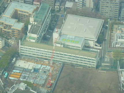 ＜成城中学校・航空写真＞