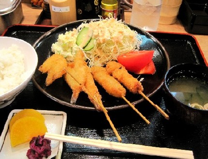 串かつ定食＠串かつ酒場【小だる...