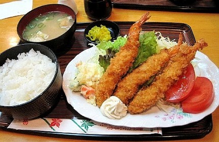 エビフライ定食＠喫茶【神戸一】...