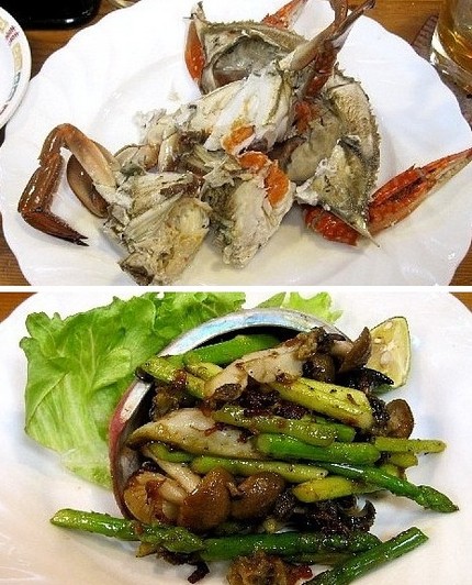 「渡り蟹」と「鮑」料理＠台湾料...