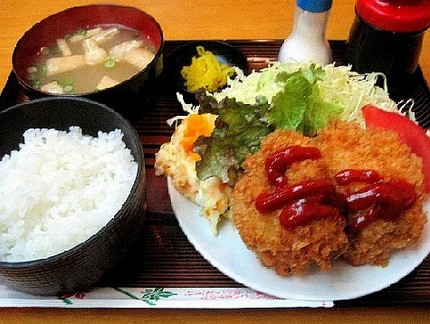 魚（白身）フライ定食＠喫茶【神...