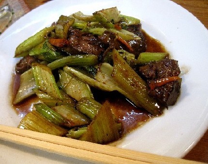 セロリと地鶏肝炒め＠台湾料理【...