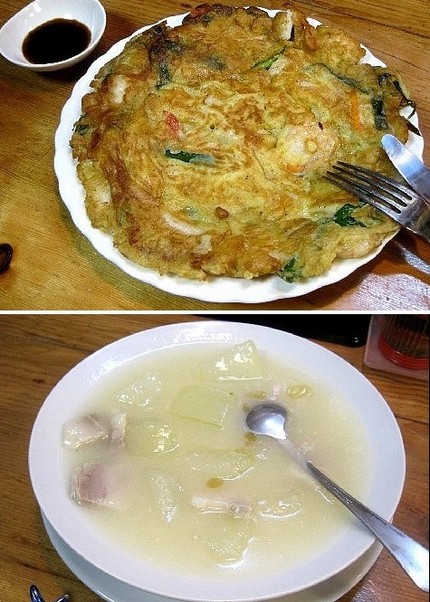 海鮮チヂミと冬瓜スープ＠台湾料...