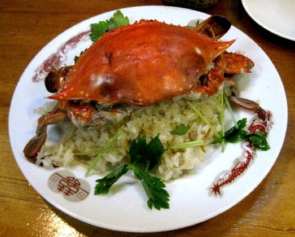 ワタリガニの炊き込みご飯＠台湾...