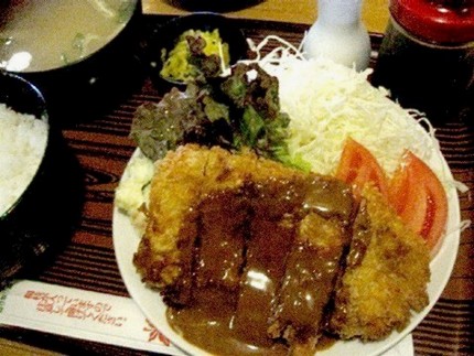 トンカツ定食＠喫茶【神戸一】兵...