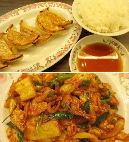 豚キムチ炒め＋餃子＠【餃子の王...