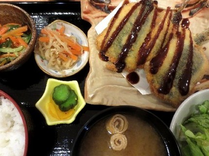 イワシフライ定食＠【五勝】須磨...