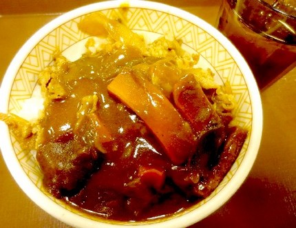 カレー南蛮牛丼＠【すき家】（板...