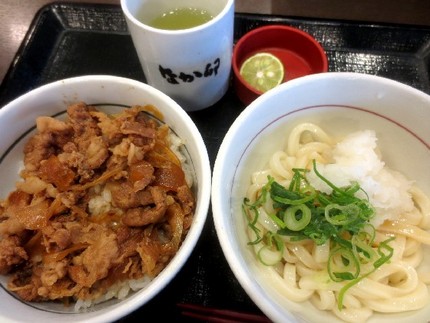 牛丼ミニ＋すだちおろしうどん＠...
