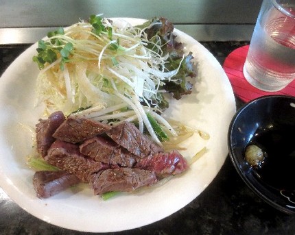 黒毛和牛モモ肉ステーキランチ＠...