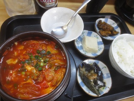 キムチスープ定食＠居酒屋【吉宗...