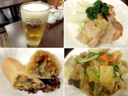 生ビールセット（４）＠広東料理...