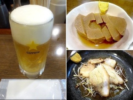 おでんの筍 + 焼き豚もやし＠...