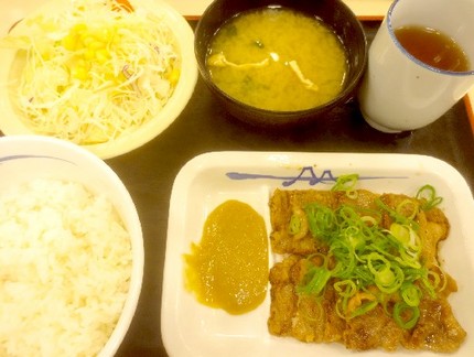 味噌漬け牛カルビ定食＠【松屋】...