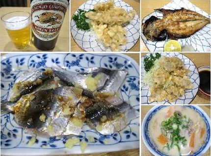鰯・穴子・鯵・バサ・粕汁＠大衆...