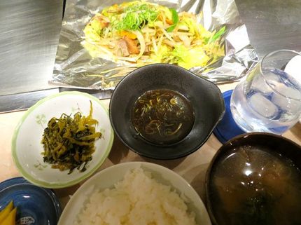 野菜炒め定食＠鉄板・お好み焼き...