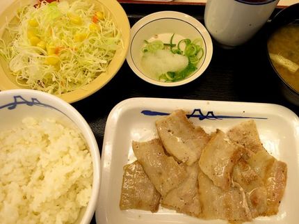 豚バラ焼定食＠【松屋】（神戸新...