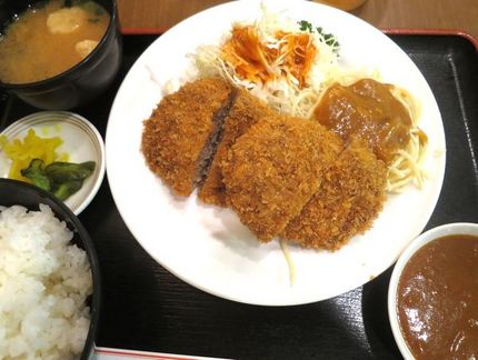 ミンチカツ定食＠洋食【キャベツ...