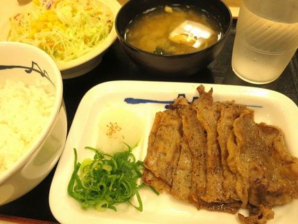 牛焼肉定食＠【松屋】（板宿店）...