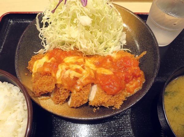 チーズトマトささみかつ定食＠【...