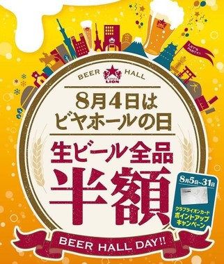 明日は「ビヤホールの日」です
