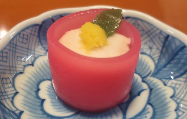 お茶菓子（１５８）和菓子「椿」