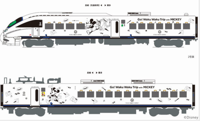 ＜　１・２号車のラッピングデザ...