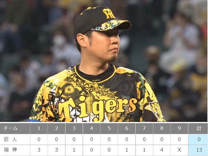 ＜西勇輝＞６勝目＠＜阪神タイガ...
