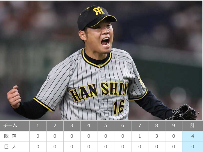 ＜西勇輝＞完封勝利９勝目＠＜阪...