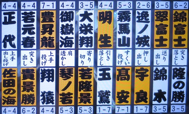 大相撲九州場所（中日・８日目）...