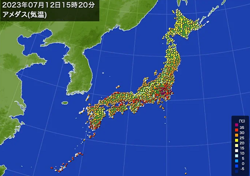 「猛暑日」の記録（７月１２日）