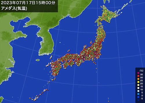 「猛暑日」の記録（７月１７日）