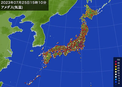 「猛暑日」の記録（７月２５日）