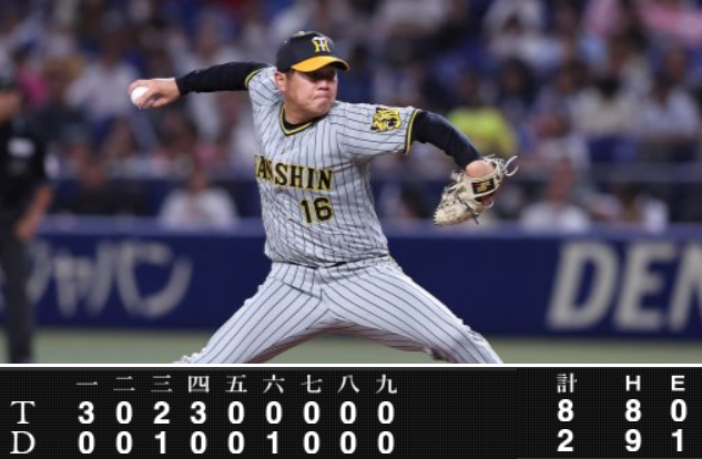 ＜西勇輝＞６勝目＠＜阪神タイガ...