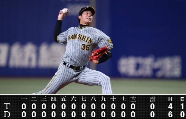 ＜才木浩人＞１０回無失点＠＜阪...