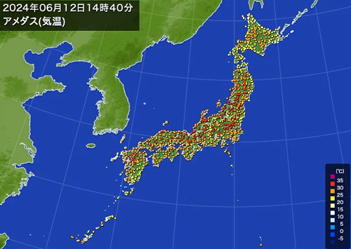「猛暑日」の記録（６月１２日）