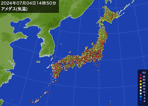 「猛暑日」の記録（７月４日）
