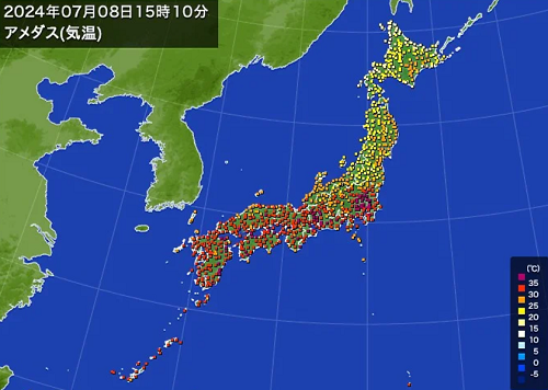 「猛暑日」の記録（７月８日）